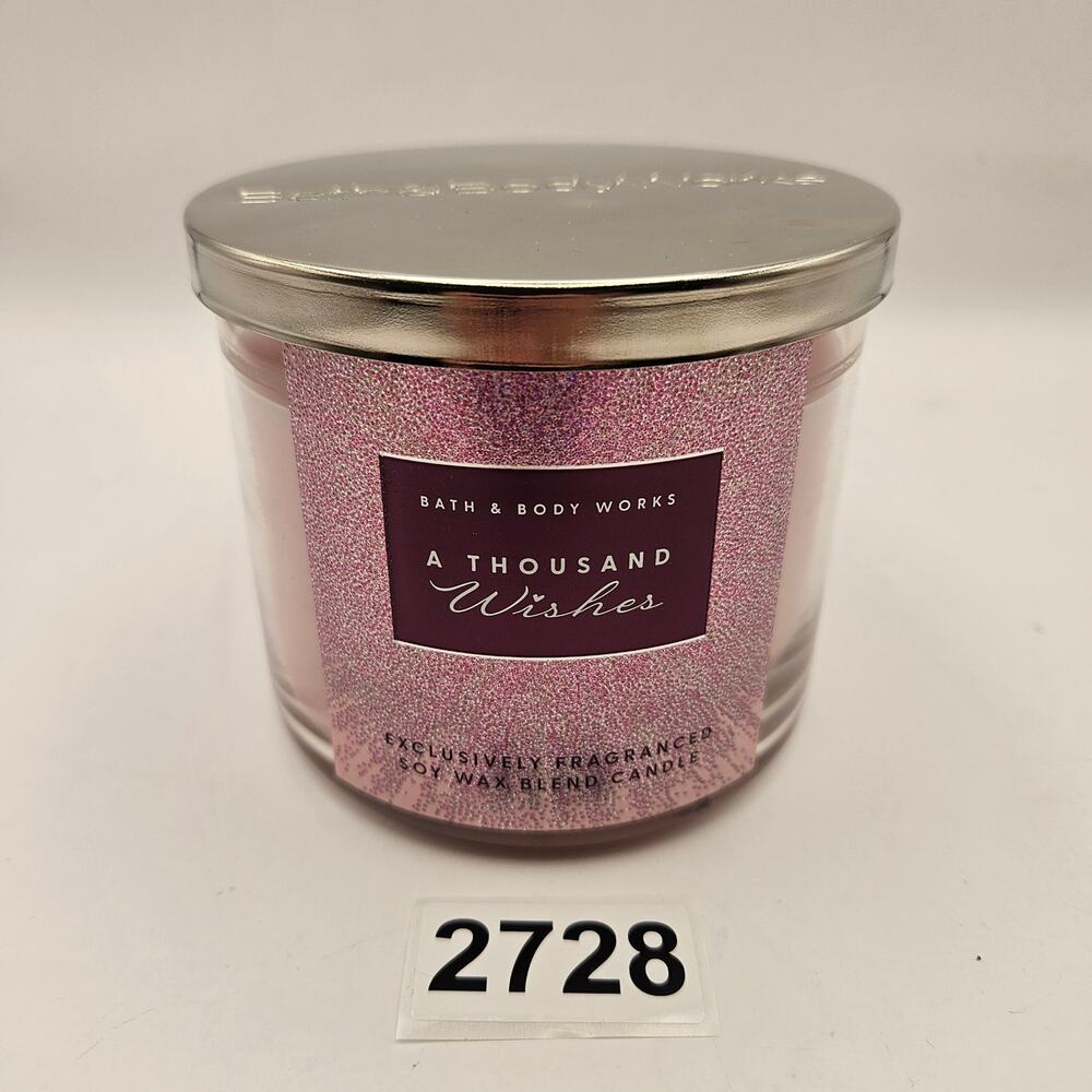 BATH & BODY WORKS A THOUSAND WISHES 3 WICK CANDLE NIB